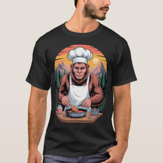 Bigfoot Chef Sasquatch Cooking Culinary Food Chef T-Shirt