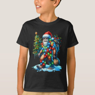 Bigfoot Christmas Christmas Tree Xmas Sasquatch T-Shirt