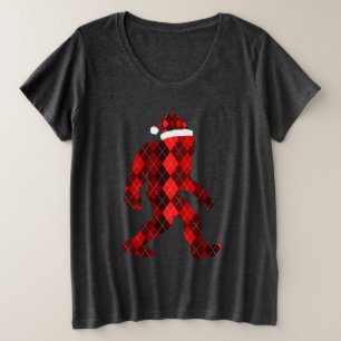 Bigfoot Christmas - Funny Christmas Plus Size T-Shirt