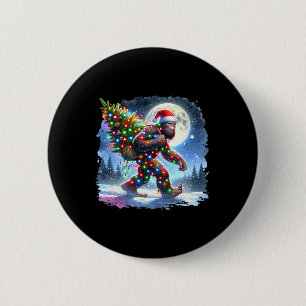 Bigfoot Christmas Holiday Sasquatch Xmas  6 Cm Round Badge