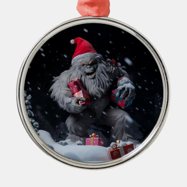 Bigfoot Christmas Ornament (Front)