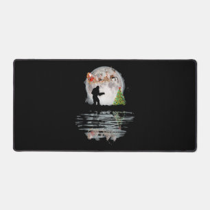 Bigfoot Christmas Santa Desk Mat