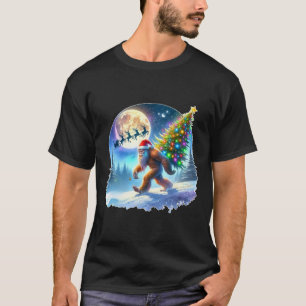 Bigfoot Christmas Santa Holiday Sasquatch Xmas  T-Shirt