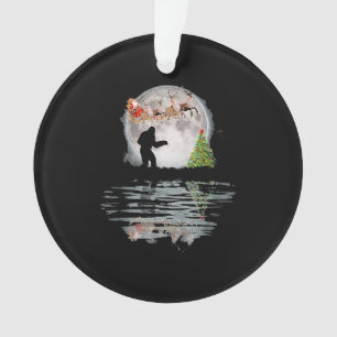 Bigfoot Christmas Santa Ornament