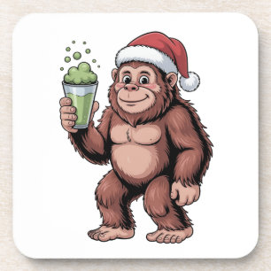 Bigfoot Christmas Sasquatch Matcha Lover Coaster