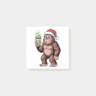 Bigfoot Christmas Sasquatch Matcha Lover Post-it Notes