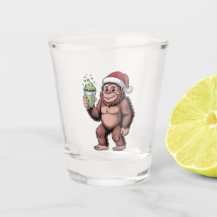 Bigfoot Christmas Sasquatch Matcha Lover  Shot Glass