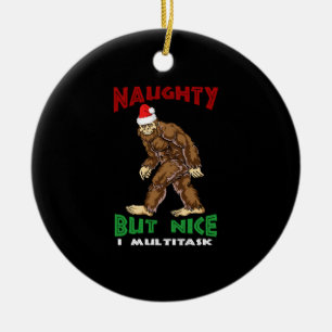 Bigfoot Christmas Shirt Boy Women Men Santa Ceramic Tree Decoration