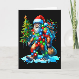 Bigfoot Christmas Shirt Christmas Tree Xmas Sasqua Card
