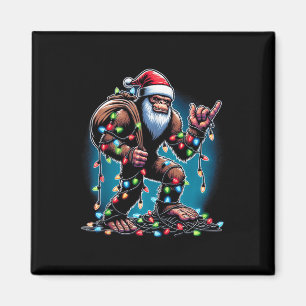 Bigfoot Christmas Tree Lights Xmas Boys Men Sasqua Magnet
