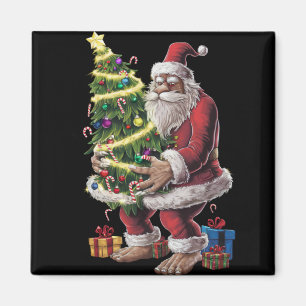 Bigfoot Christmas Tree Lights Xmas Sasquatch Lover Magnet