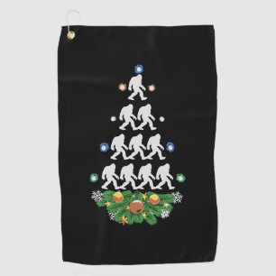 Bigfoot Christmas Tree Sasquatch Santa Lovely Golf Towel