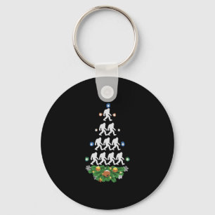 Bigfoot Christmas Tree Sasquatch Santa Lovely Key Ring