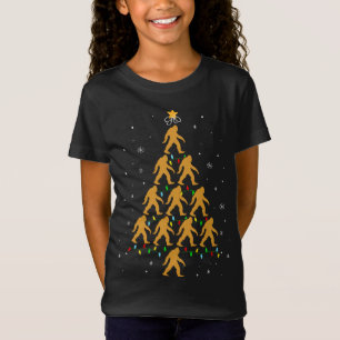 Bigfoot Christmas Tree Sasquatch Santa Xmas T-Shirt
