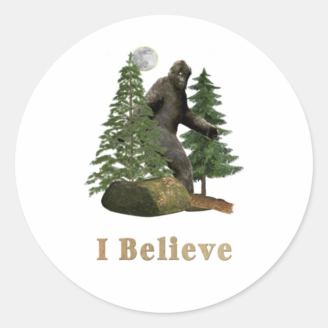 Bigfoot Classic Round Sticker (Front)