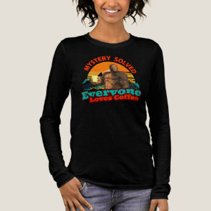 Bigfoot Coffee Mystery Solved Humour Tri-Blend Shirt