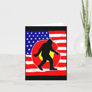 Bigfoot Colorado American Flag Sasquatch Patriotic Card