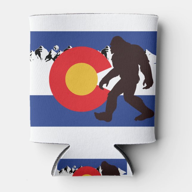 Bigfoot-Colorado-Flag Can Cooler (Front)