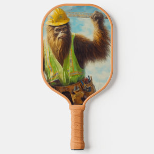 Bigfoot Construction Worker Pickleball Paddle