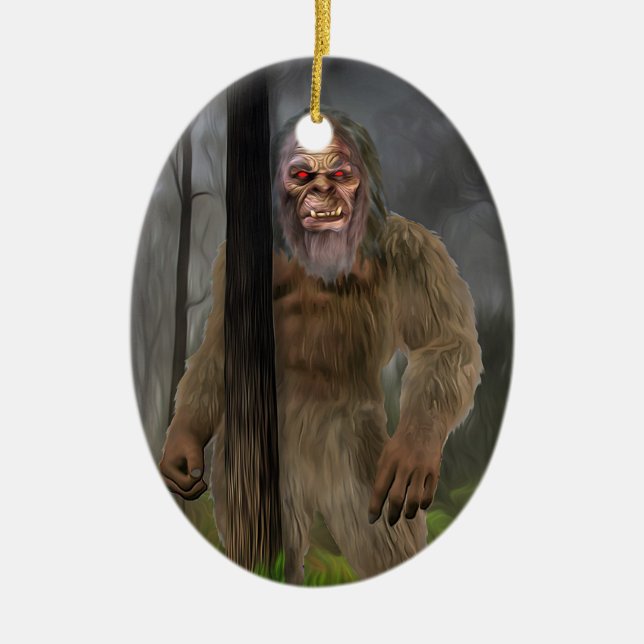 Bigfoot (Creeptid) Ceramic Tree Decoration (Front)