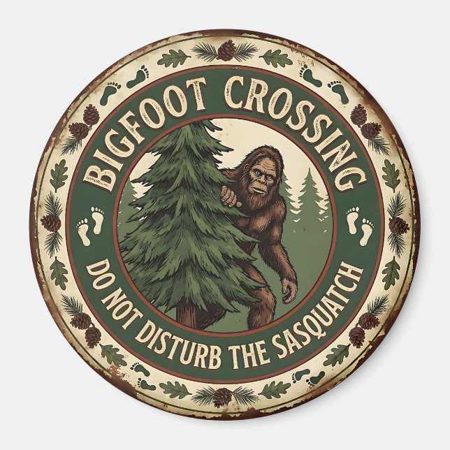 Bigfoot Crossing Magnet (Front)