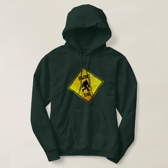 Bigfoot Crossing Sign Hoodie (Design Front)