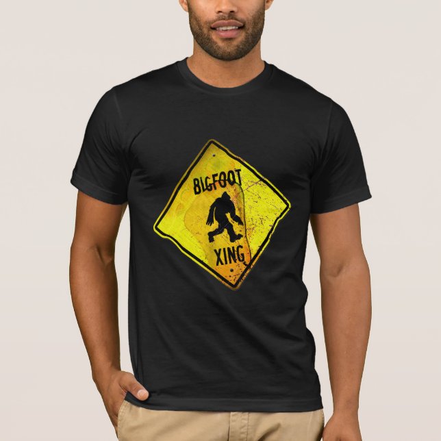 bigfoot crossing sign shirt (Front)