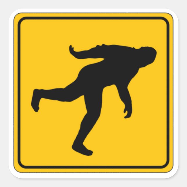 Bigfoot Crossing Square Sticker (Front)