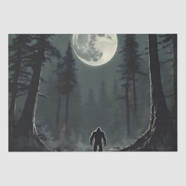 Bigfoot Cryptid Decoupage  Tissue Paper (Front)