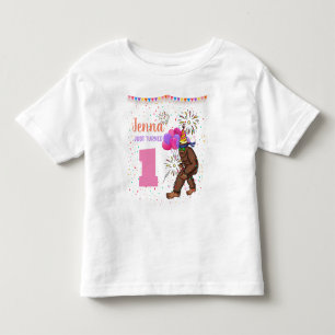 Bigfoot cute kids birthday card personalise age toddler T-Shirt