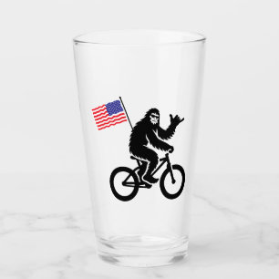 Bigfoot Cycling American Flag Glass