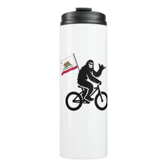 Bigfoot Cycling California Flag Thermal Tumbler (Front)