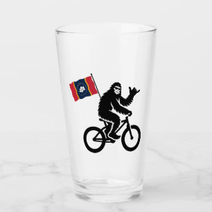 Bigfoot Cycling Mississippi Flag Glass