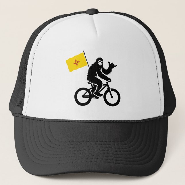 Bigfoot Cycling New Mexico Flag Trucker Hat (Front)