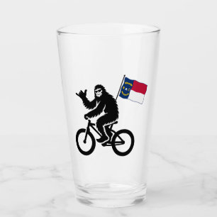 Bigfoot Cycling North Carolina Flag Glass