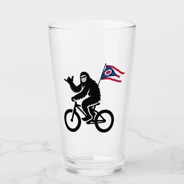 Bigfoot Cycling Ohio Flag Glass (Front)