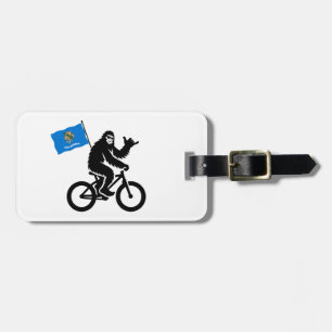 Bigfoot Cycling Oklahoma Flag Luggage Tag