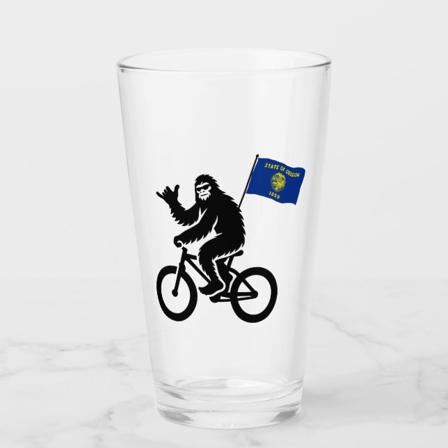 Bigfoot Cycling Oregon Flag Glass (Front)