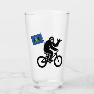 Bigfoot Cycling Pennsylvania Flag Glass