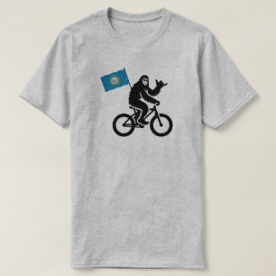 Bigfoot Cycling South Dakota Flag T-Shirt