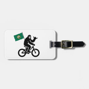 Bigfoot Cycling Washington Flag Luggage Tag