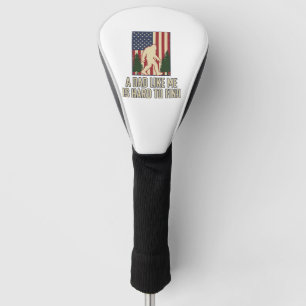Bigfoot Dad Vintage American Flag Shirt Design_1 Golf Head Cover