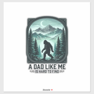 Bigfoot Dad Vintage Engraving Funny Father Shirt D