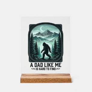 Bigfoot Dad Vintage Engraving Funny Father Shirt D Acrylic Sign