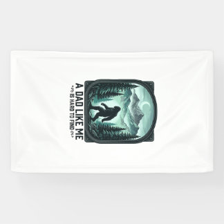 Bigfoot Dad Vintage Engraving Funny Father Shirt D Banner