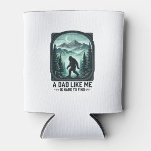 Bigfoot Dad Vintage Engraving Funny Father Shirt D Can Cooler