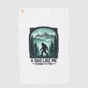 Bigfoot Dad Vintage Engraving Funny Father Shirt D Golf Towel