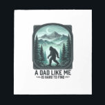 Bigfoot Dad Vintage Engraving Funny Father Shirt D Notepad<br><div class="desc">Bigfoot Dad Vintage Engraving Funny Father Shirt Design_1</div>