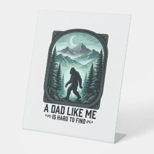 Bigfoot Dad Vintage Engraving Funny Father Shirt D Pedestal Sign