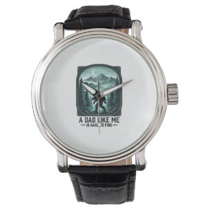 Bigfoot Dad Vintage Engraving Funny Father Shirt D Watch